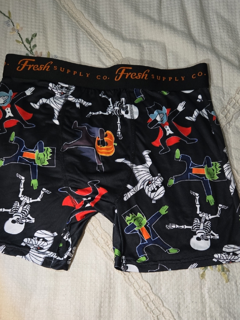 Fresh Supply Black Halloween Character Boxer Briefs